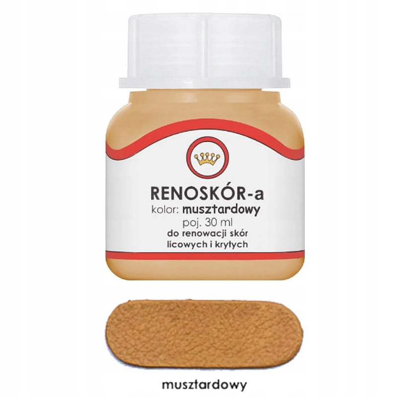 RENOSKÓR FARBA LAKIER DO SKÓRY MUSZTARDOWY 30ML