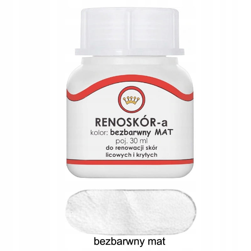 RENOSKÓR FARBA LAKIER DO SKÓRY BEZBARWNY MAT 30ML