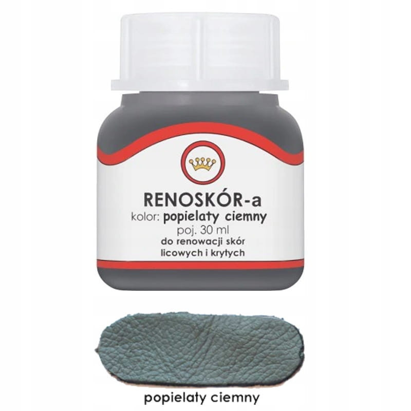 RENOSKÓR FARBA DO SKÓRY SZARY POPIELATY CIEMNY
