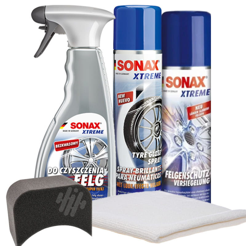 SONAX ZESTAW DO KÓŁ OPON FELG EFEKT MOKREJ OPONY