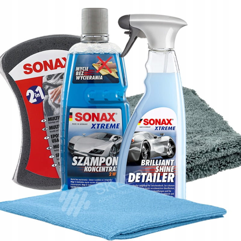 SONAX zestaw do lakieru Szampon Quick + GRATIS