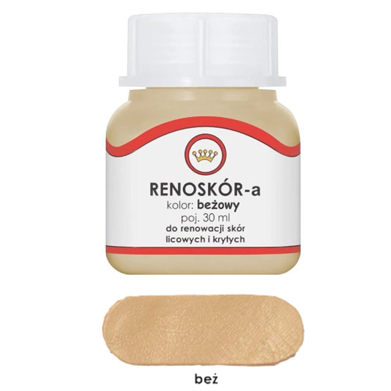 RENOSKÓR FARBA LAKIER DO SKÓRY BEŻOWY 30ML