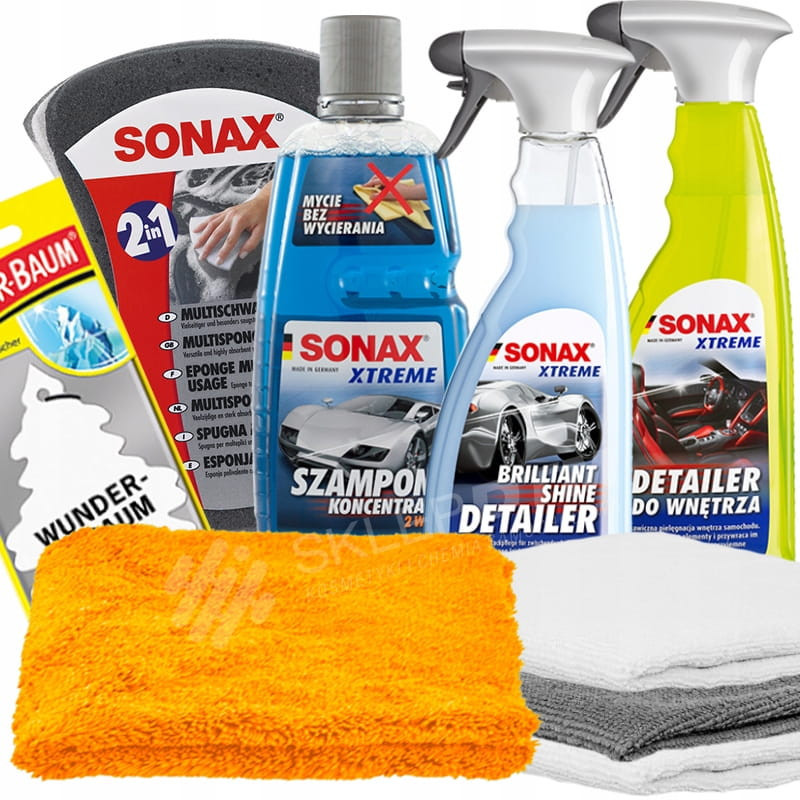 SONAX zestaw do pielęgnacji pojazdu auta QD+GRATIS