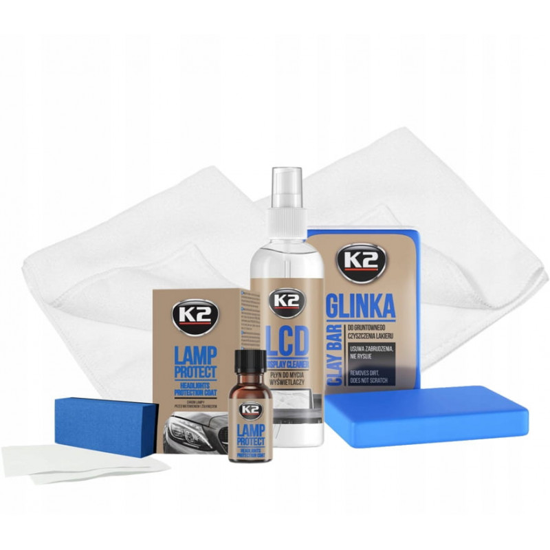 K2 ZESTAW POWŁOKA OCHRONNA REFLEKTORÓW LAMP GLINKA