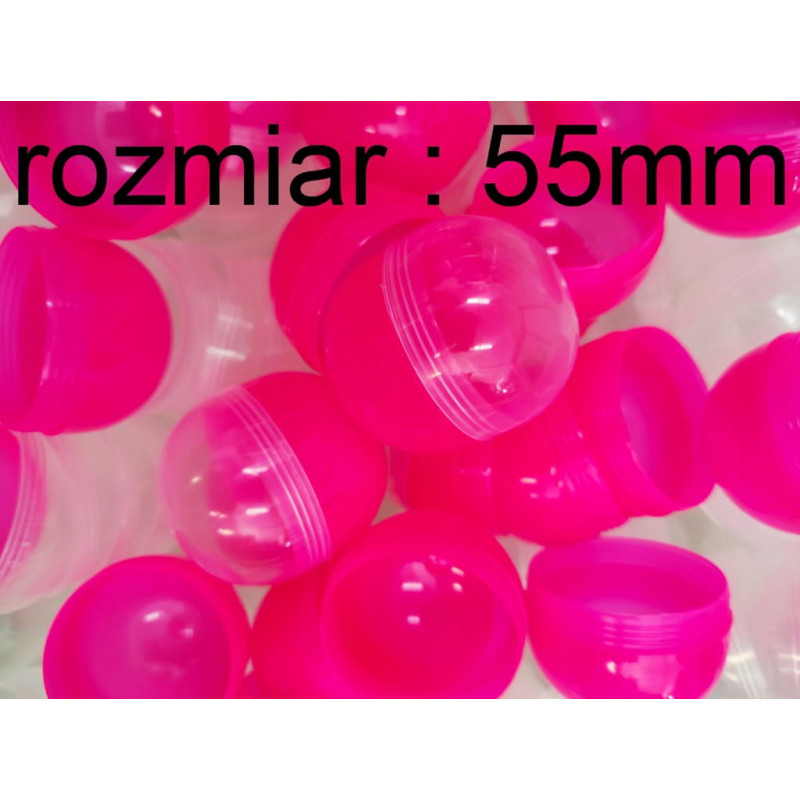 Kapsuła pusta 55 mm RÓŻOWA 100szt