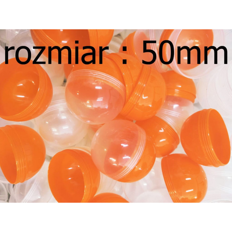 Kapsuła pusta 50mm POMARAŃCZOWA 100szt