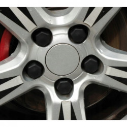 NASADKI NAKŁADKI NA ŚRUBY FELG 17 CZARNE KPL