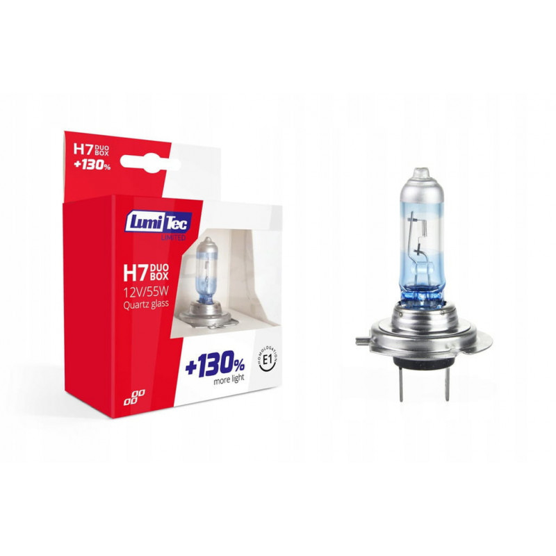 2 szt ŻARÓWKA H7 +130% LUMITEC HALOGENOWA 12V 55W