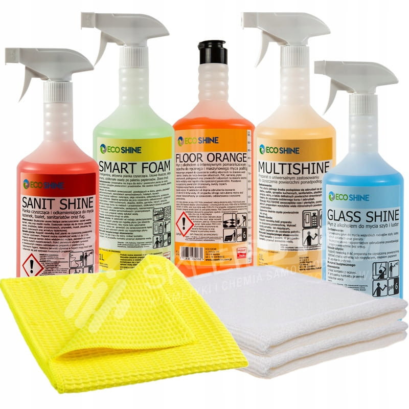 Ecoshine SHINE zestaw chemia gospodarcza domowa 5L