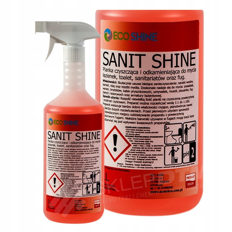 Ecoshine SANIT SHINE czyszczenie kabin toalet fug