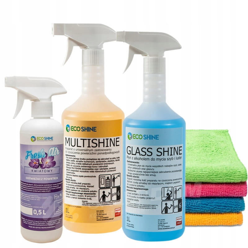 Ecoshine SHINE zestaw chemia domowa 2,5L KWIATOWY